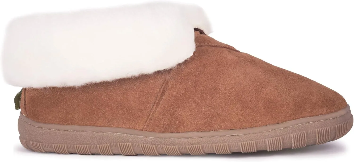 Womens Ankle Boots - Womens Shoes Made with 100% Genuine Sheepskin for Indoor & Outdoor - Soft & Comfortable Womens Slippers - Ankle Boots for Women with Thermoplastic Rubber Sole