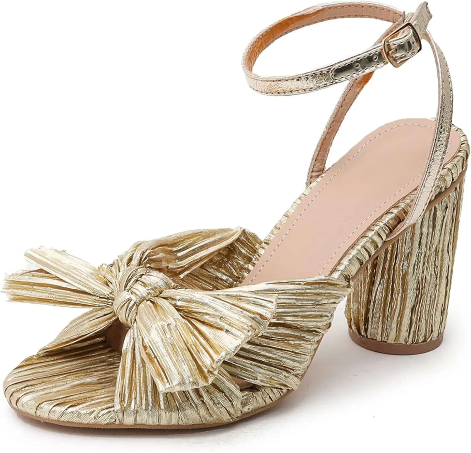 Womens Ankle Strap Heels Comfortable Chunky Open Toe Dress Shoes Casual Bride Block Heeled Sandals
