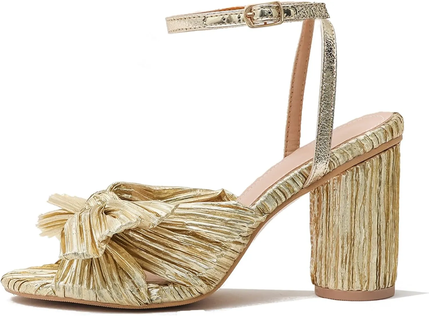 Womens Ankle Strap Heels Comfortable Chunky Open Toe Dress Shoes Casual Bride Block Heeled Sandals