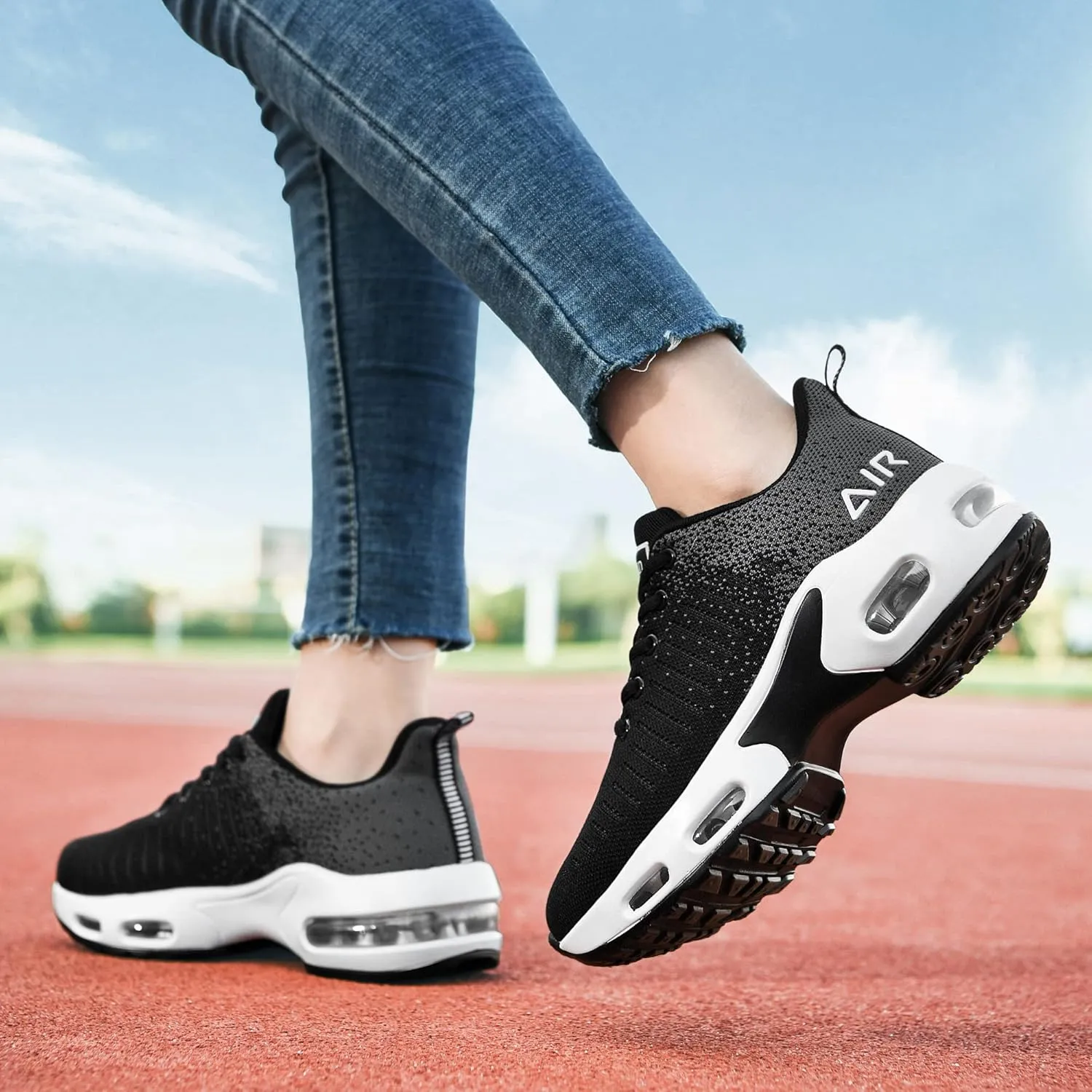 Women's Athletic Tennis Running Sneakers Lightweight Sport Gym Jogging Breathable Fashion Walking Shoes(US 5.5-10)