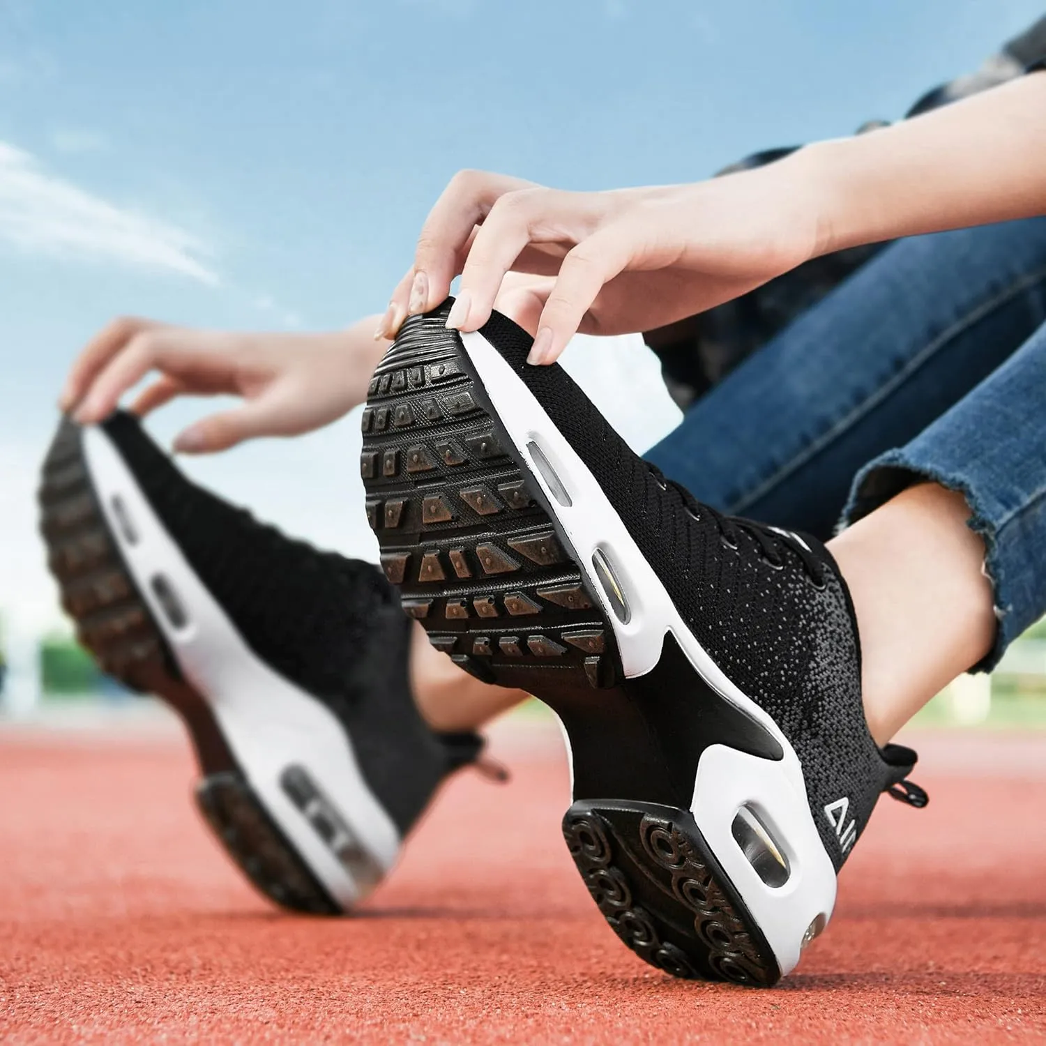 Women's Athletic Tennis Running Sneakers Lightweight Sport Gym Jogging Breathable Fashion Walking Shoes(US 5.5-10)