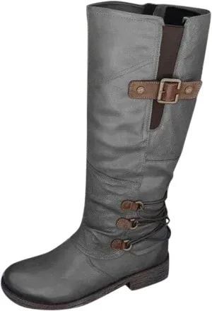 Women's Boots with Laces Heel Fashion Color Boots Waterproof Zipper Side High Boots women's boots Boots for Women without Heel