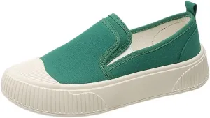 Women's Canvas Sneakers Canvas Flat Shoes Cloud Slip Shoes Running Shoes Thick Bottom Mesh Shoes Muffin Shoes Biscuit Shoes
