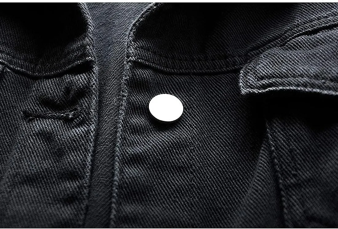 Women's Denim Cotton Button Closed Long Sleeve Solid Color Jacket With Pockets