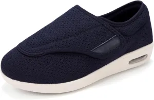 Women's Diabetic Shoes, Lightweight Wide Width Walking Sneakers with Adjustable Closures for Diabetic Edema Plantar Fasciitis Bunions Arthritis Swollen Feet