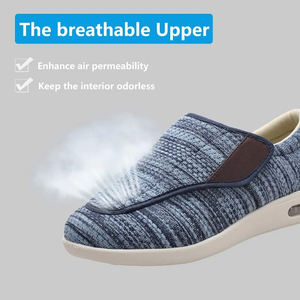 Women's Diabetic Shoes, Lightweight Wide Width Walking Sneakers with Adjustable Closures for Diabetic Edema Plantar Fasciitis Bunions Arthritis Swollen Feet