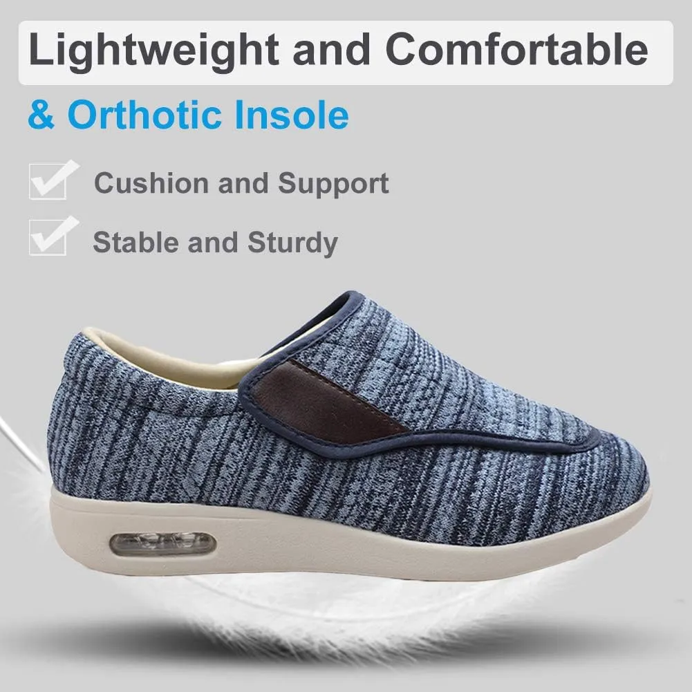 Women's Diabetic Shoes, Lightweight Wide Width Walking Sneakers with Adjustable Closures for Diabetic Edema Plantar Fasciitis Bunions Arthritis Swollen Feet