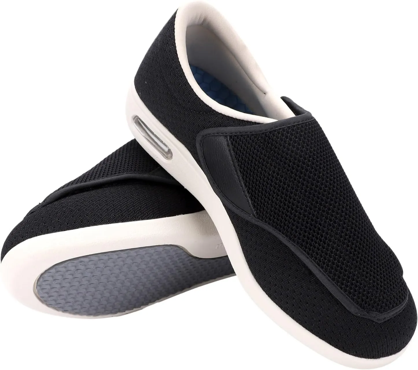 Women's Diabetic Shoes, Lightweight Wide Width Walking Sneakers with Adjustable Closures for Diabetic Edema Plantar Fasciitis Bunions Arthritis Swollen Feet