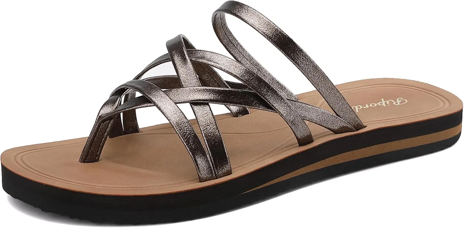 Womens Flip Flops Thong Sandals Fashion Summer Slides Casual Flat Sandals