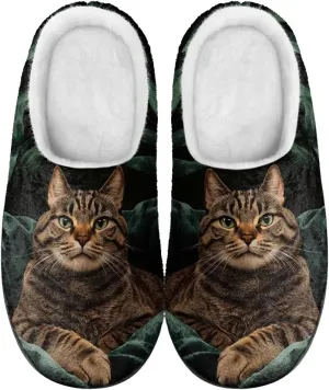Women's Fuzzy Slip On Home Slipper Warm Winter Indoor Outdoor Slipper Cozy Comfort Non-Slip Bedroom Slipper with Flannel Lining US 3-13