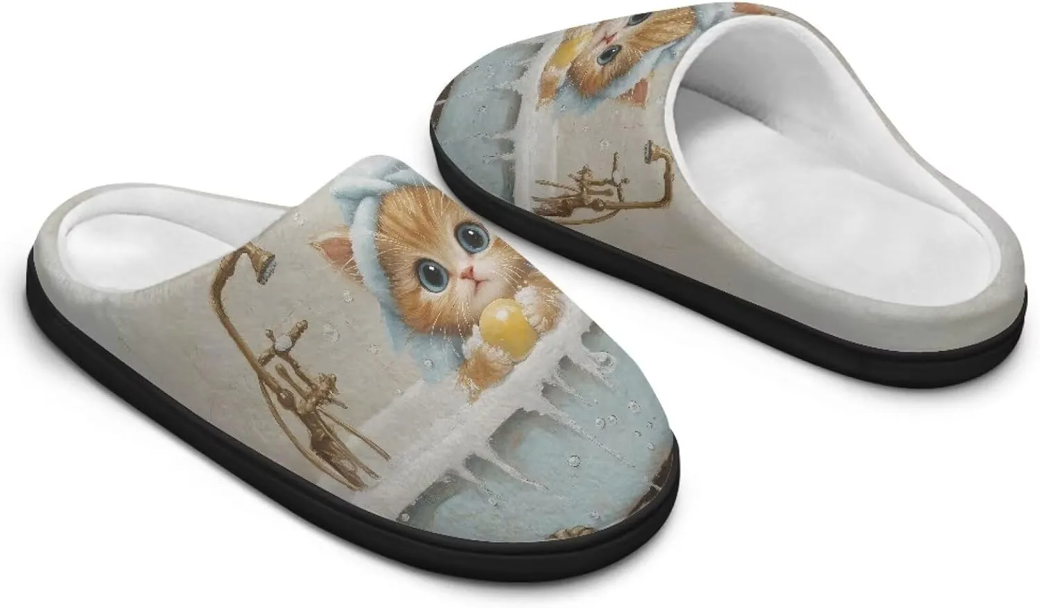 Women's Fuzzy Slip On Home Slipper Warm Winter Indoor Outdoor Slipper Cozy Comfort Non-Slip Bedroom Slipper with Flannel Lining US 3-13
