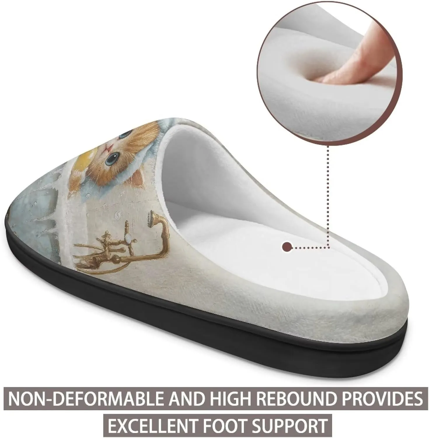 Women's Fuzzy Slip On Home Slipper Warm Winter Indoor Outdoor Slipper Cozy Comfort Non-Slip Bedroom Slipper with Flannel Lining US 3-13