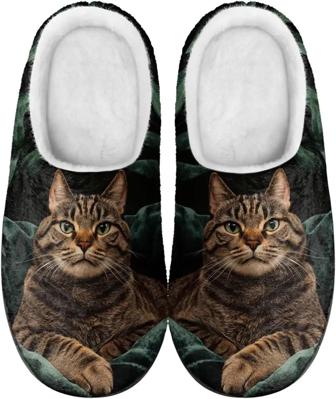 Women's Fuzzy Slip On Home Slipper Warm Winter Indoor Outdoor Slipper Cozy Comfort Non-Slip Bedroom Slipper with Flannel Lining US 3-13