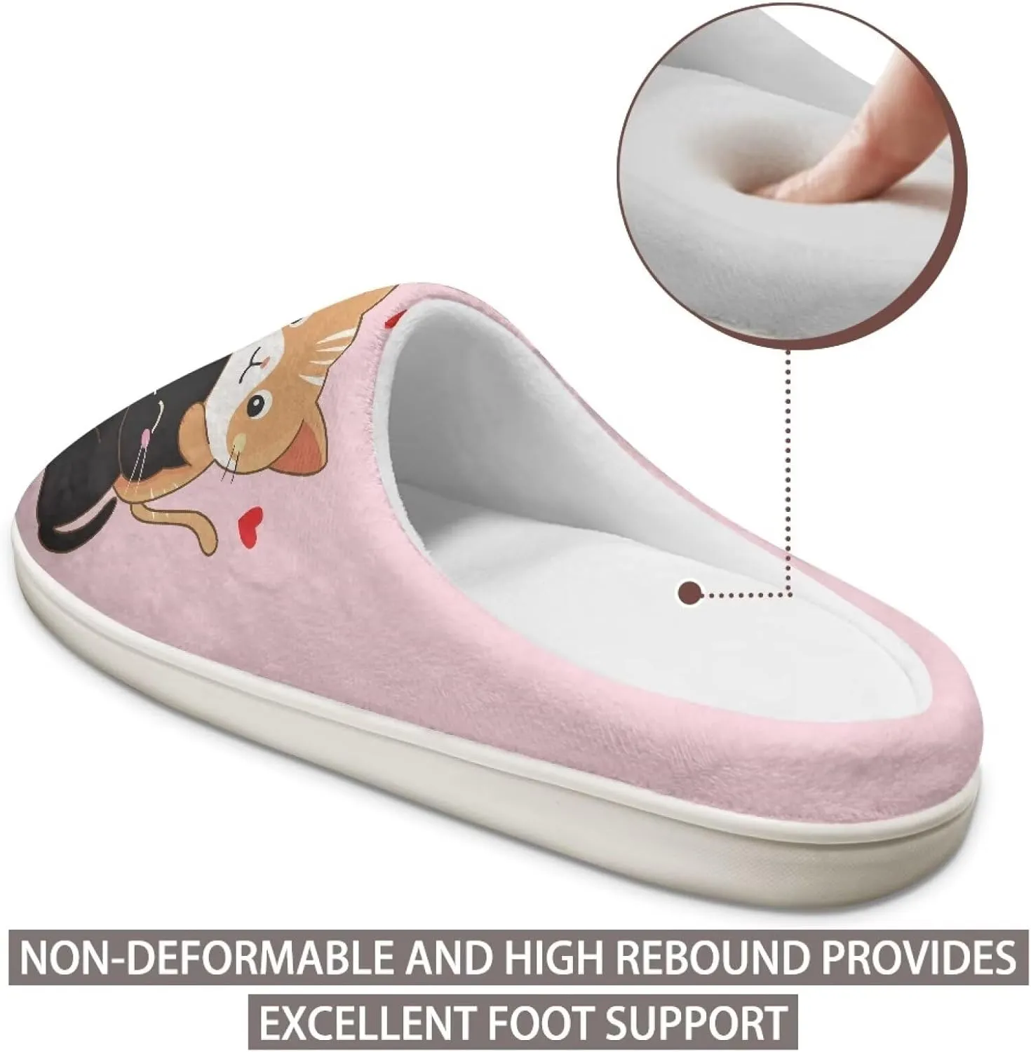 Women's Fuzzy Slip On House Slipper Soft Warm Bedroom Outdoor Shoes Non-Slip Cozy Furry Slipper with Furry Lining for Girls US 3-13 Cozy Furry Slipper with Furry Lining for Girls US 3-13