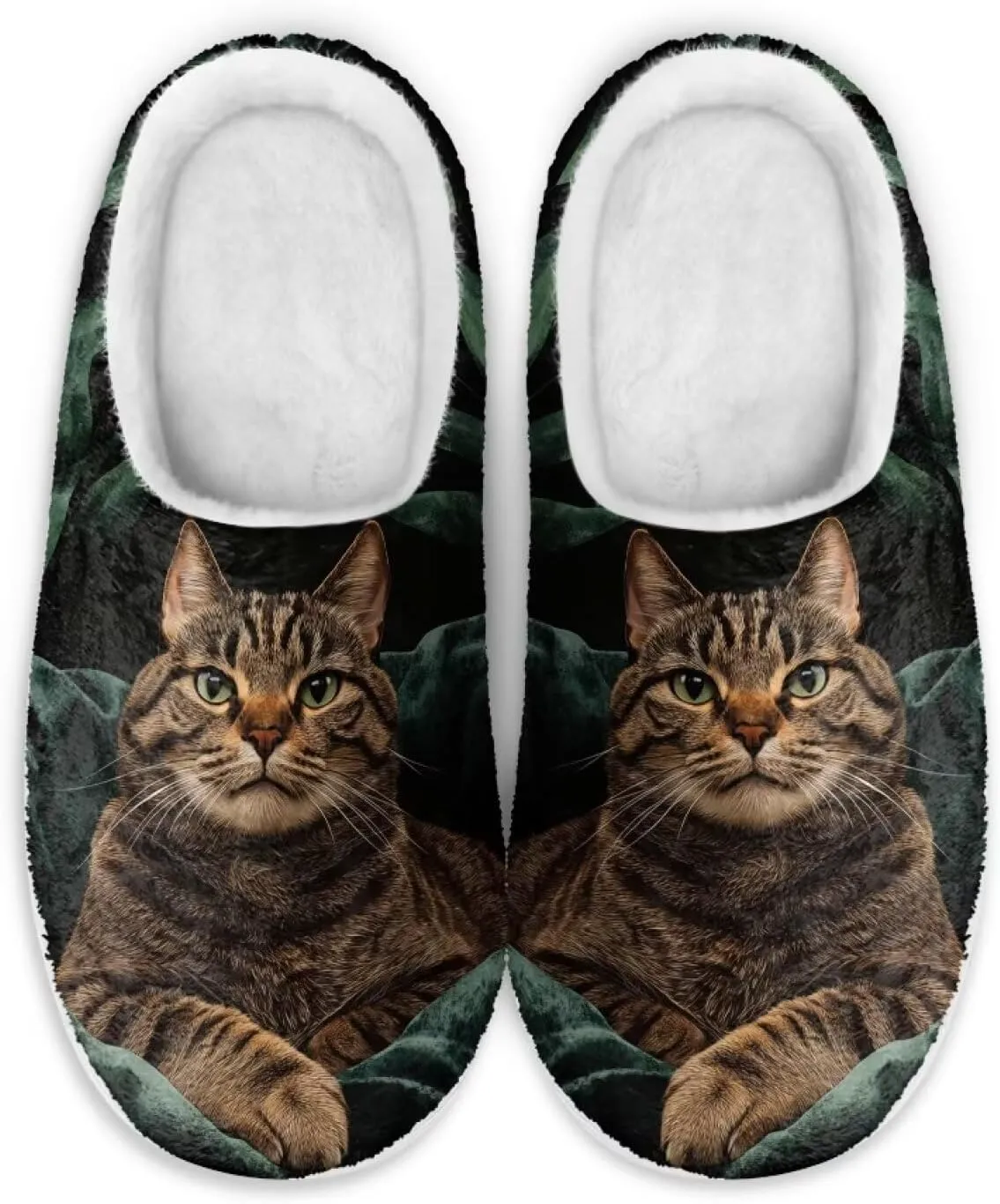 Women's Fuzzy Slip On House Slipper Soft Warm Bedroom Outdoor Shoes Non-Slip Cozy Furry Slipper with Furry Lining for Girls US 3-13 Cozy Furry Slipper with Furry Lining for Girls US 3-13