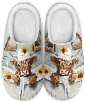 Women's Fuzzy Slip On House Slipper Soft Warm Bedroom Outdoor Shoes Non-Slip Cozy Furry Slipper with Furry Lining for Girls US 3-13 Cozy Furry Slipper with Furry Lining for Girls US 3-13
