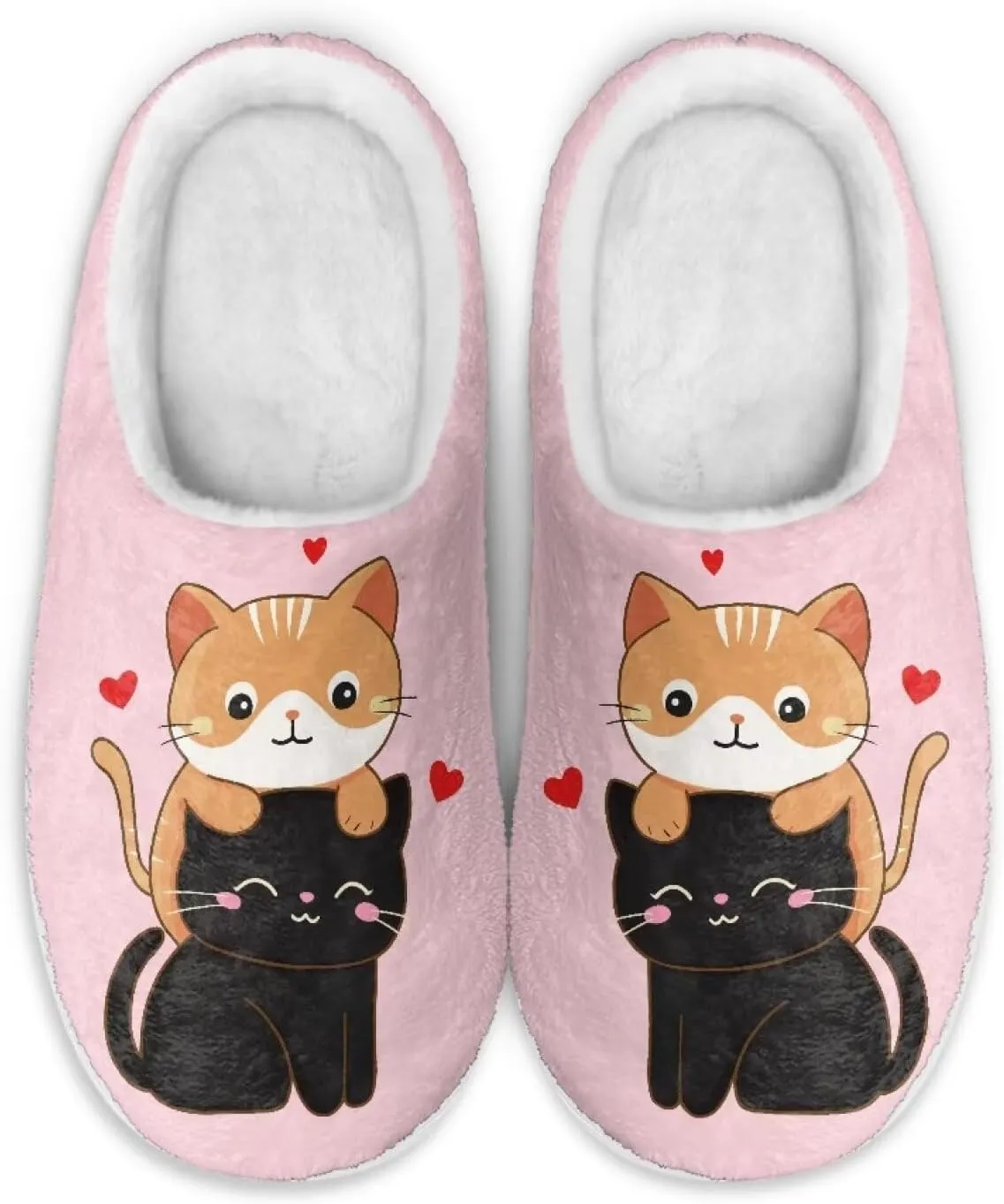 Women's Fuzzy Slip On House Slipper Soft Warm Bedroom Outdoor Shoes Non-Slip Cozy Furry Slipper with Furry Lining for Girls US 3-13 Cozy Furry Slipper with Furry Lining for Girls US 3-13