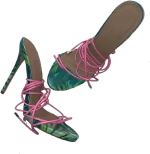 Women's lace up Stiletto High Heel Platform Sandals