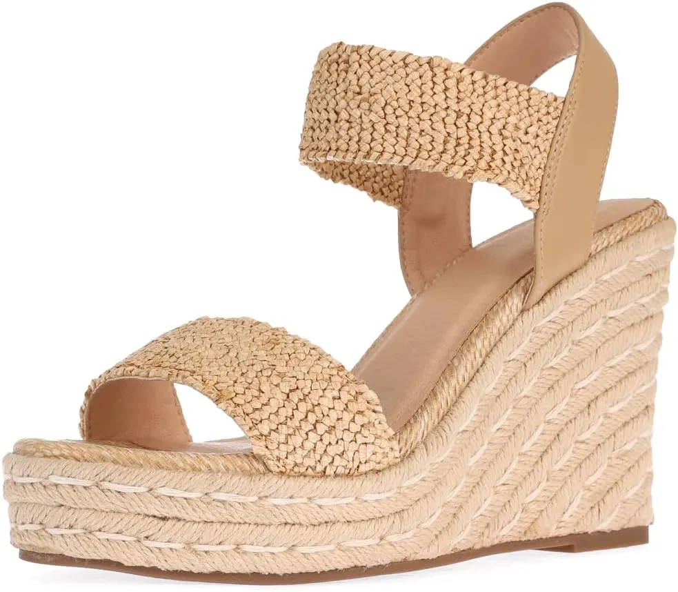 Women's Platform Sandals Wedge Ankle Strap Open Toe Sandals