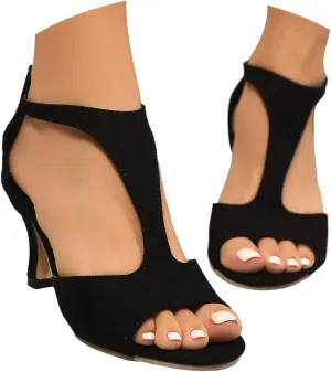Womens Sandals Comfortable Dressy Low Heel Platforms Wedges Sandals Open Toe Ankle Strap Fashion Wedding Sexy Shoe