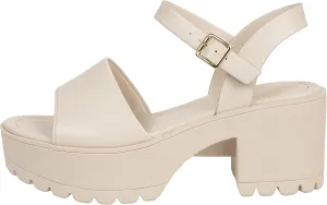 Womens Sandals Open Toe Lug sole Block Heeled Platform CHECA