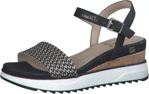Women's Vegan Wedge Sandals, black, 7 Women