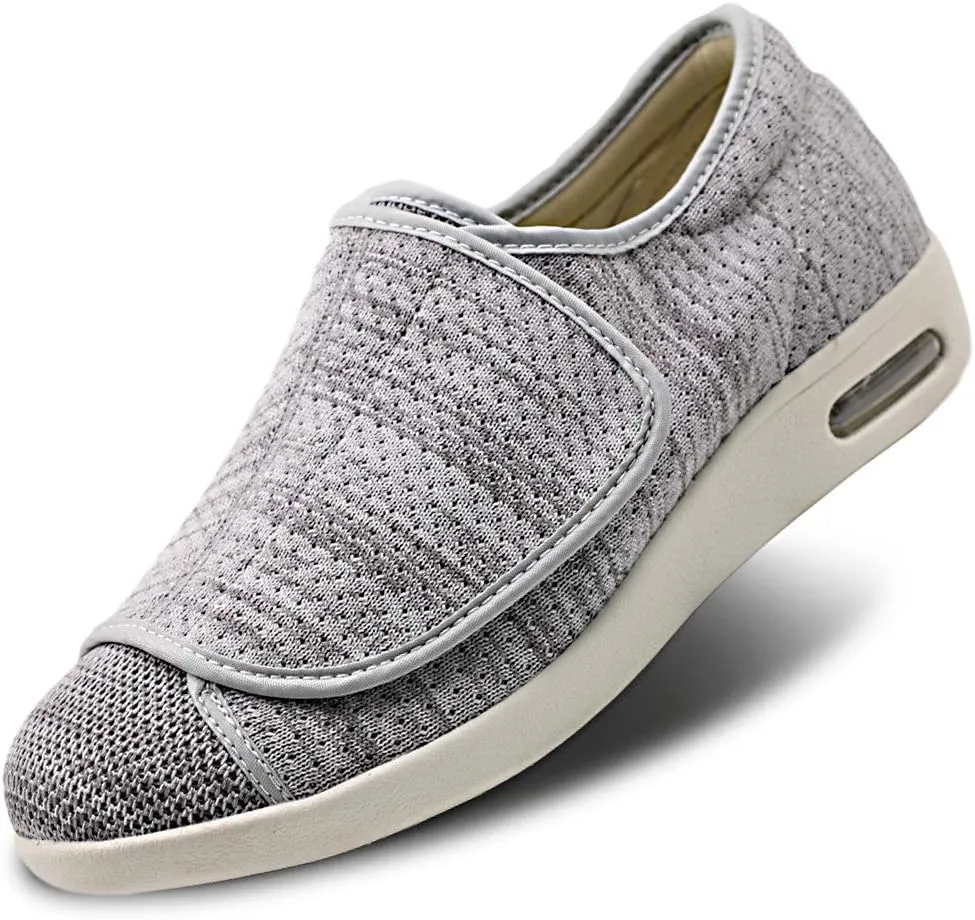 Women's Walking Shoes with Arch Support, Adjustable Closure Diabetic Shoes, Extra Wide Widths Orthopedic Walking Sneakers Diabetic Fasciitis Bunions for Foot Pain Relief