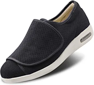 Women's Walking Shoes with Arch Support, Adjustable Closure Diabetic Shoes, Extra Wide Widths Orthopedic Walking Sneakers Diabetic Fasciitis Bunions for Foot Pain Relief