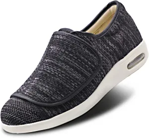 Women's Walking Shoes with Arch Support, Adjustable Closure Diabetic Shoes, Extra Wide Widths Orthopedic Walking Sneakers Diabetic Fasciitis Bunions for Foot Pain Relief