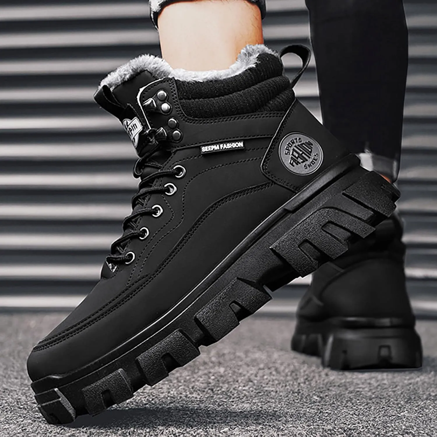 Work Boots for Men Soft Toe Hiking Sneakers Warm Booties Womens Safety Shoes Non Slip Waterproof Outdoor Shoes Lightweight Anti Slip Hike Grounded Footwear