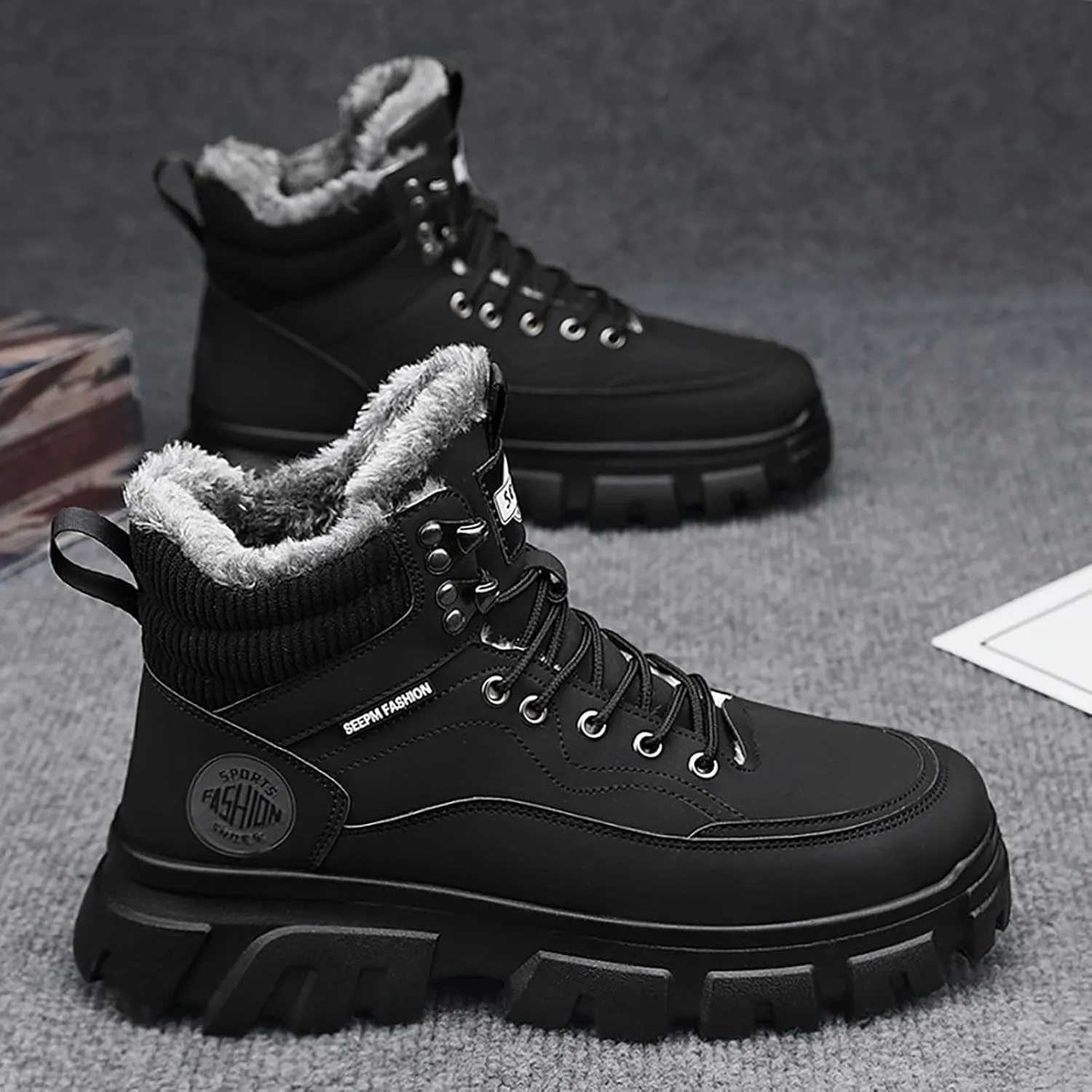 Work Boots for Men Soft Toe Hiking Sneakers Warm Booties Womens Safety Shoes Non Slip Waterproof Outdoor Shoes Lightweight Anti Slip Hike Grounded Footwear