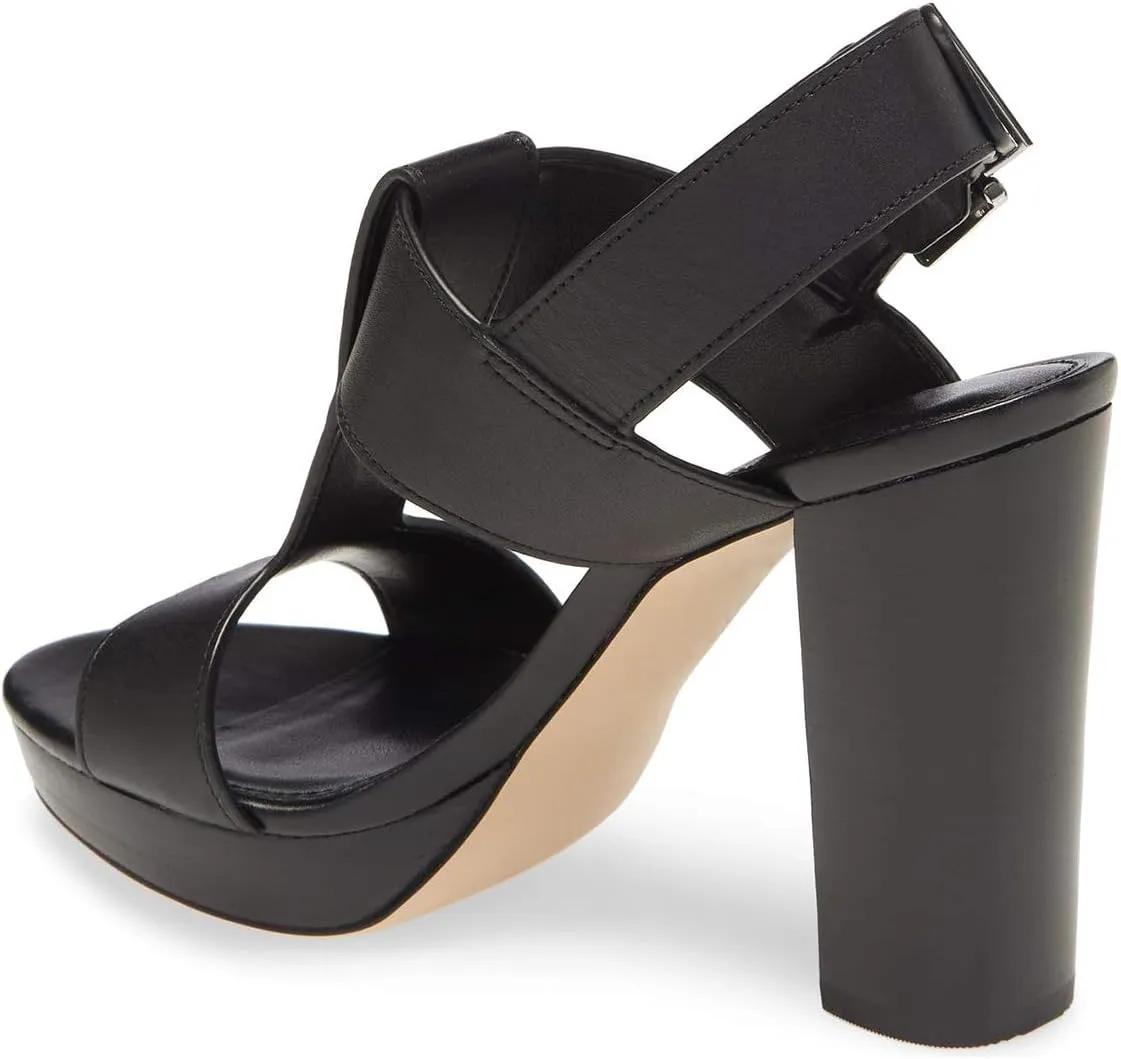 YDN Women T-Strap Stacked Chunky High Heel Ankle Strap Platform Sandals Open Toe Slingback Buckled Dress Summer Office Party Shoes