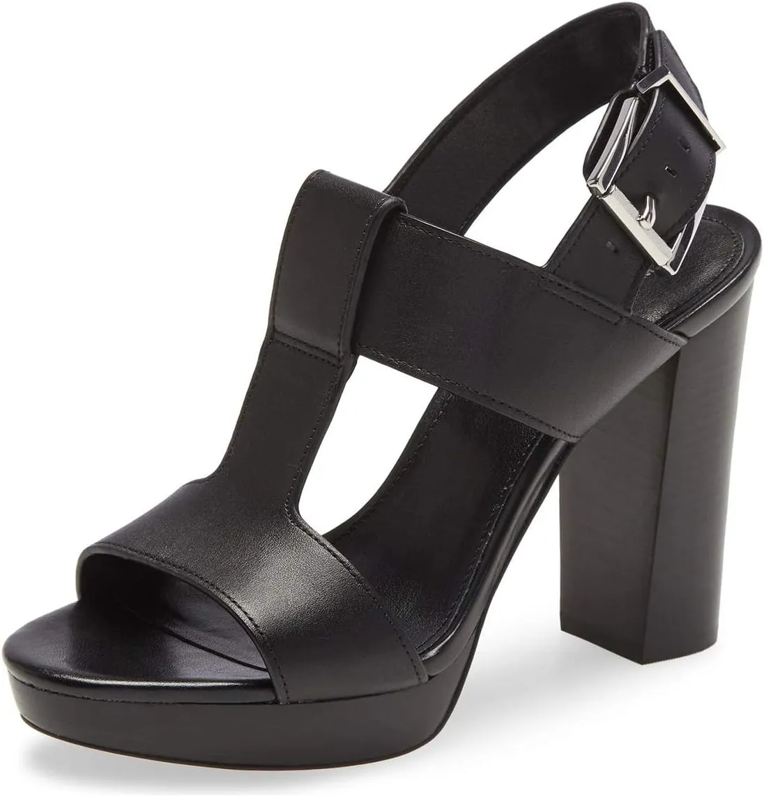 YDN Women T-Strap Stacked Chunky High Heel Ankle Strap Platform Sandals Open Toe Slingback Buckled Dress Summer Office Party Shoes
