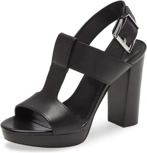 YDN Women T-Strap Stacked Chunky High Heel Ankle Strap Platform Sandals Open Toe Slingback Buckled Dress Summer Office Party Shoes