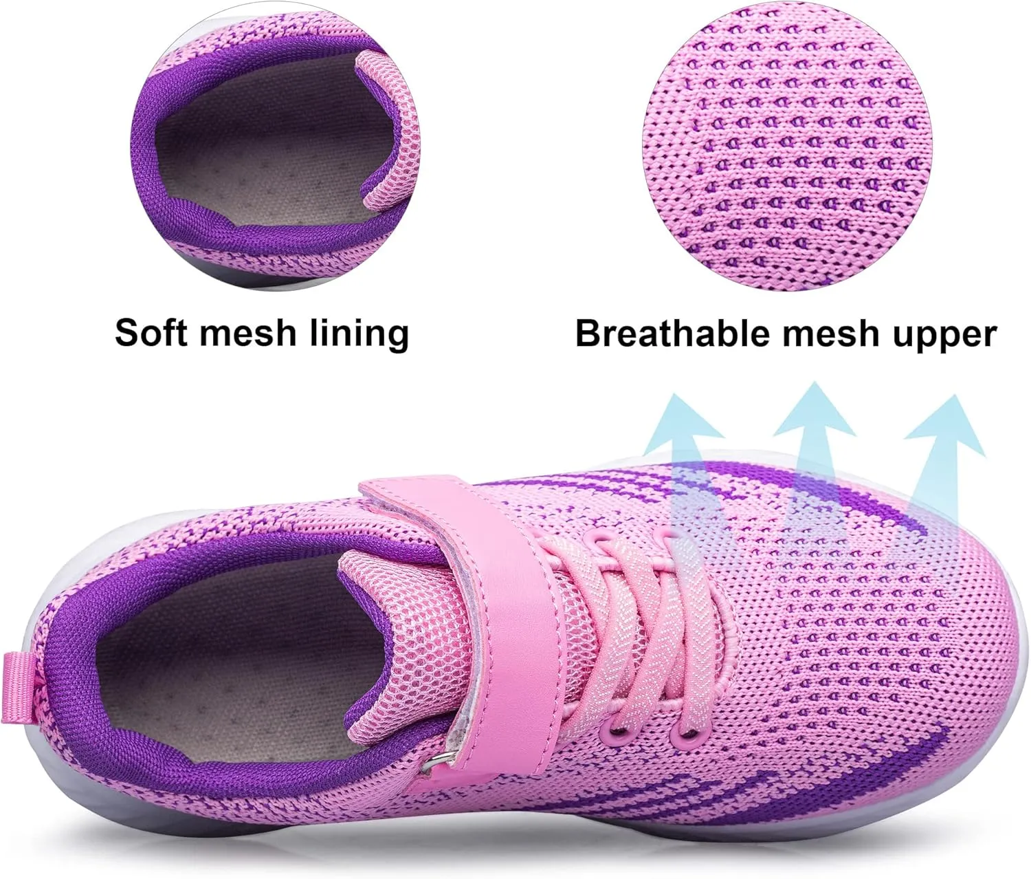 YHOON Boys Girls Sneakers Kids Sports Running Walking Shoes for Toddler/Little Kid/Big Kid