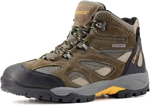 ZANCO MEN'S WATERPROOF MID-TOP HIKING BOOTS FOR OUTDOOR TREKKING CAMPING BACKPACKING