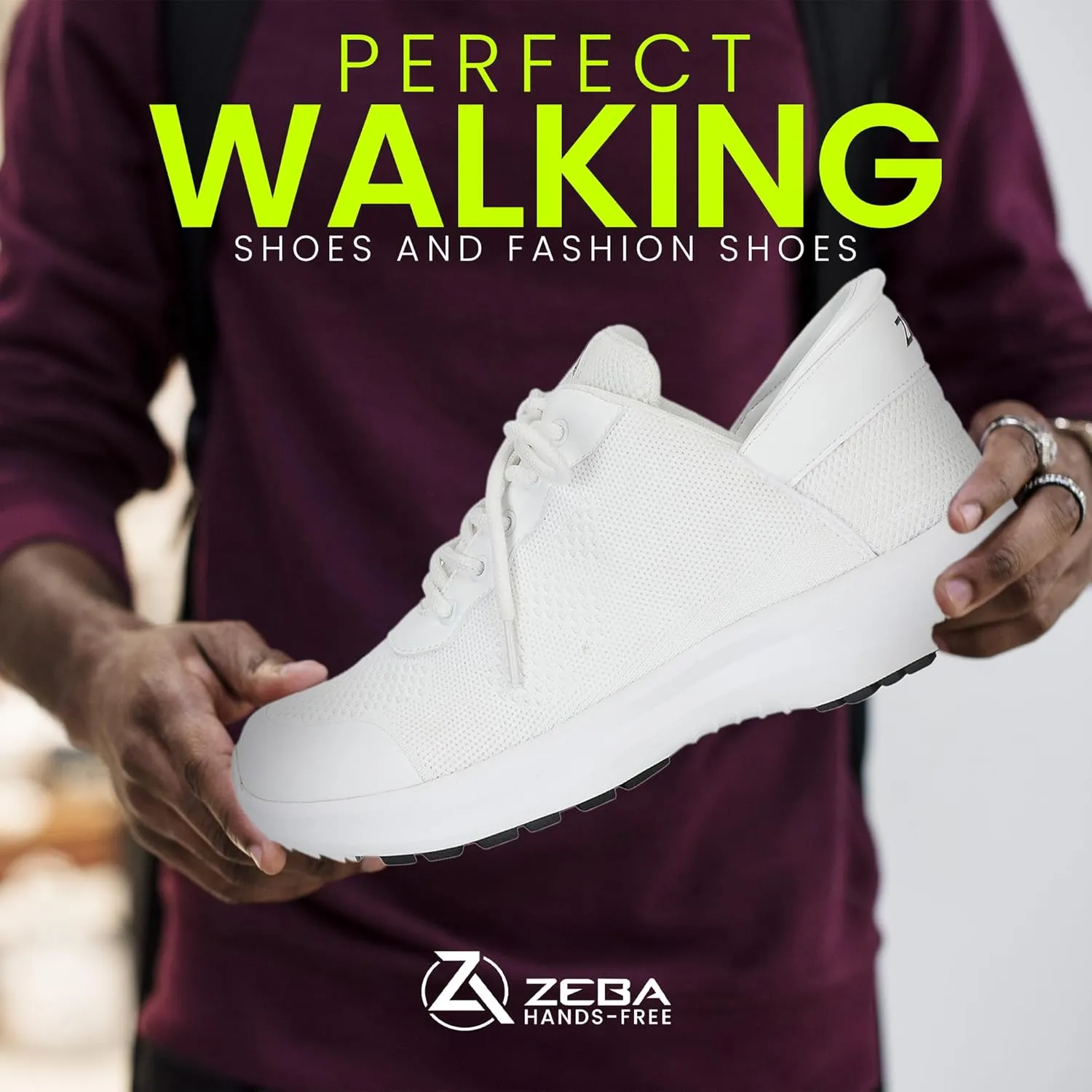 ZEBA Hands Free Slip on Lightweight Sneakers for Men - Step Up Your Comfort and Style with Perfect Walking Shoes and Fashion Sneakers