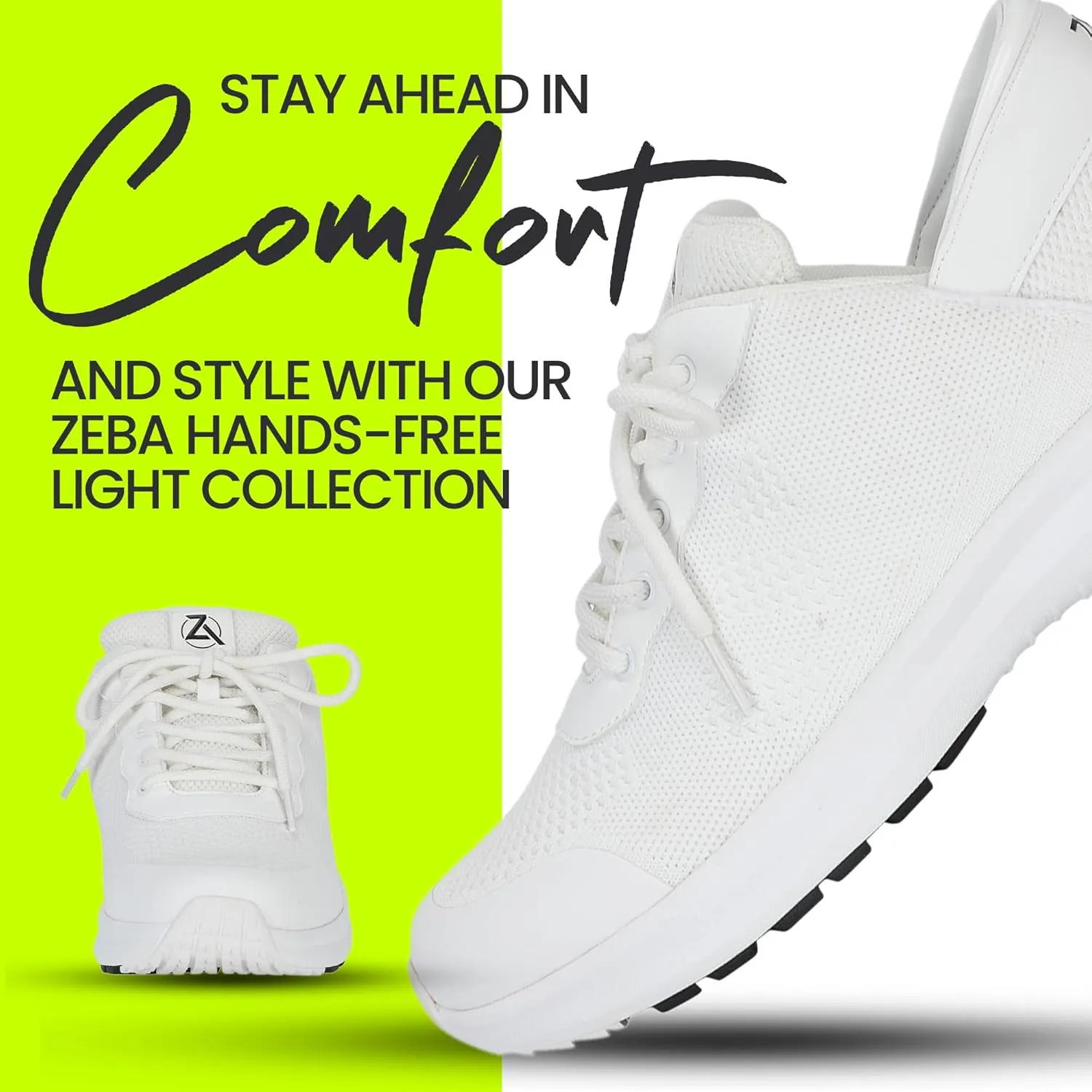 ZEBA Hands Free Slip on Lightweight Sneakers for Men - Step Up Your Comfort and Style with Perfect Walking Shoes and Fashion Sneakers