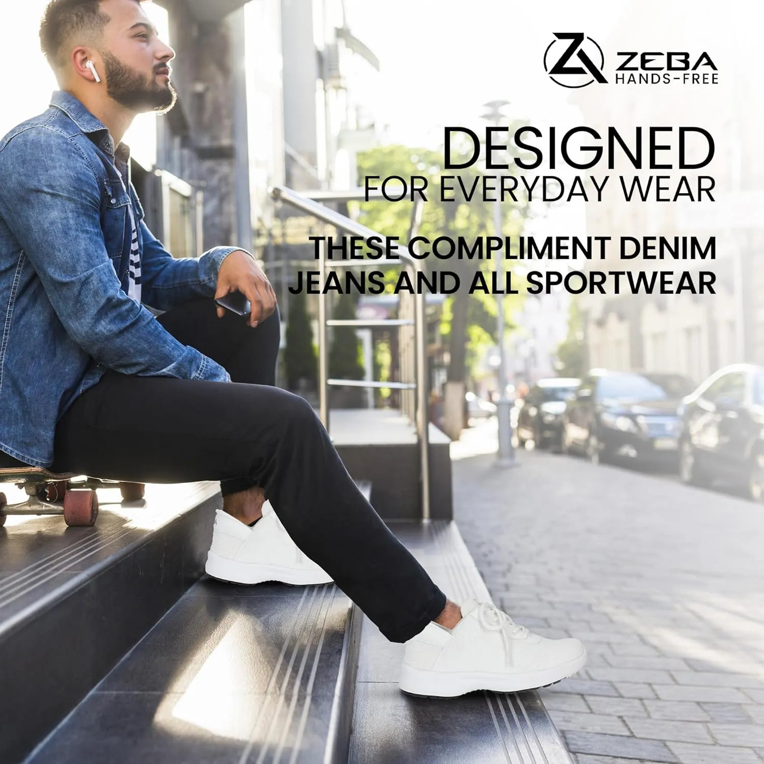 ZEBA Hands Free Slip on Lightweight Sneakers for Men - Step Up Your Comfort and Style with Perfect Walking Shoes and Fashion Sneakers